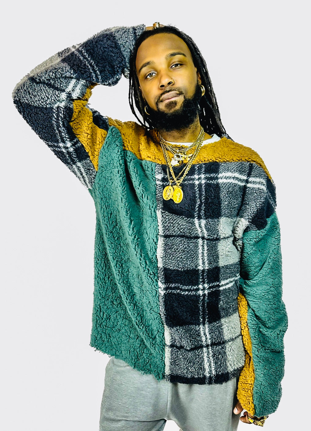 Sherpa Patchwork Sweater